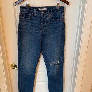 Levi's Wedgie Straight Dark Blue Jeans